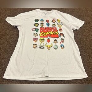 Like NEW! Mens M Marvel Comics Tee White T-Shirt top